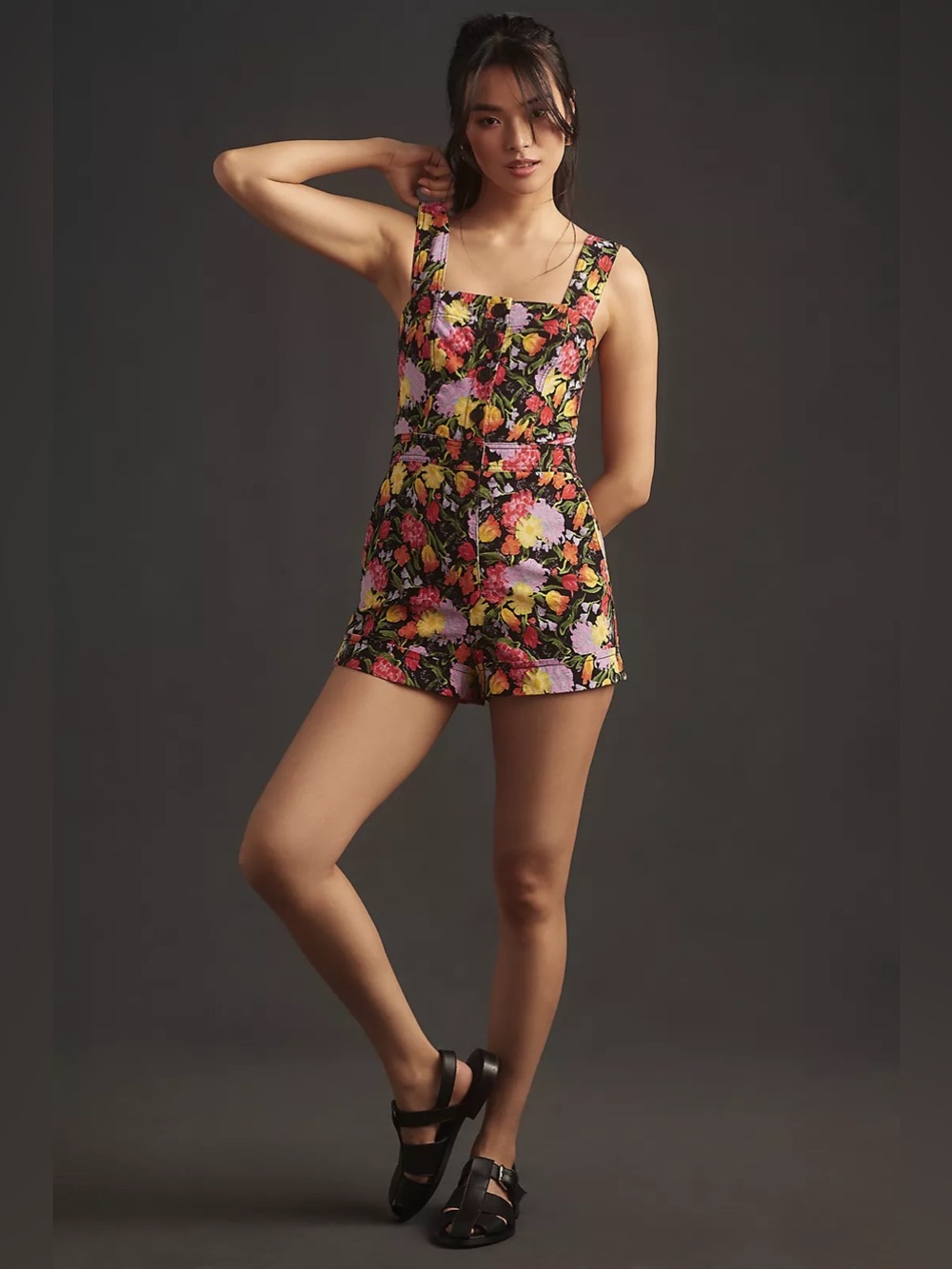 Maeve The Yukiko Noritake Portside Button-Front Romper